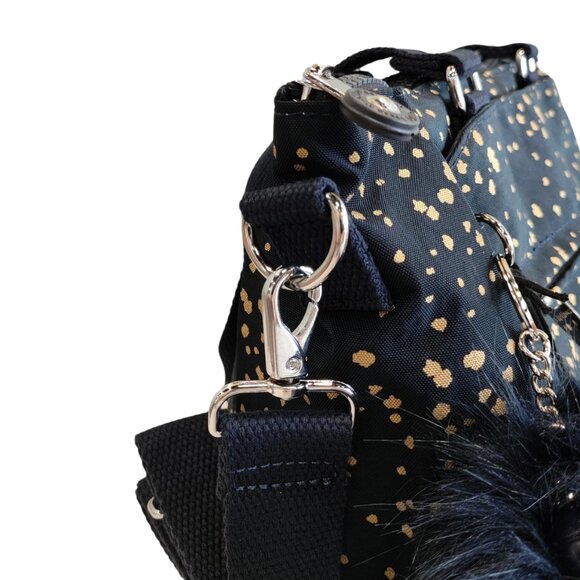 brand new vintage Kipling REVIR tote multi-use crossbody bag snowflake blue - Picture 5 of 9
